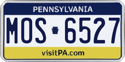PA license plate MOS6527