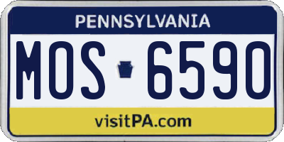 PA license plate MOS6590