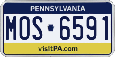 PA license plate MOS6591