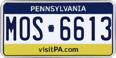 PA license plate MOS6613