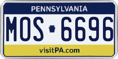 PA license plate MOS6696