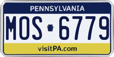 PA license plate MOS6779