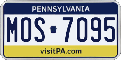 PA license plate MOS7095