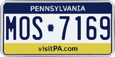 PA license plate MOS7169