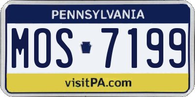 PA license plate MOS7199