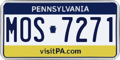 PA license plate MOS7271