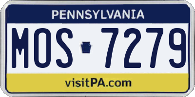PA license plate MOS7279