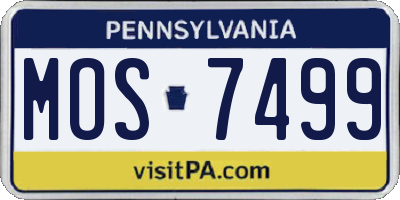 PA license plate MOS7499