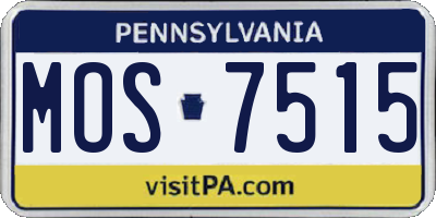 PA license plate MOS7515