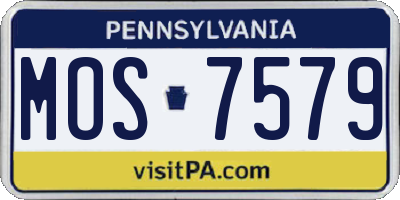 PA license plate MOS7579