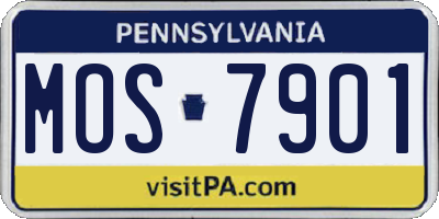 PA license plate MOS7901