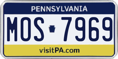 PA license plate MOS7969