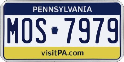 PA license plate MOS7979