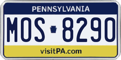 PA license plate MOS8290
