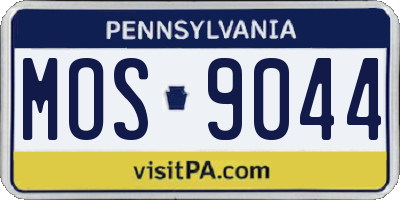 PA license plate MOS9044