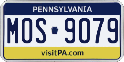 PA license plate MOS9079