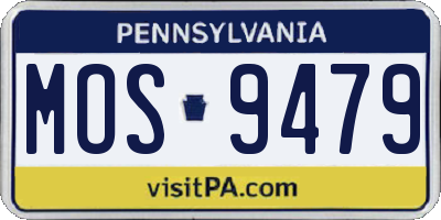 PA license plate MOS9479