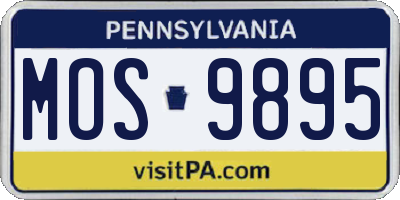 PA license plate MOS9895