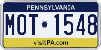 PA license plate MOT1548