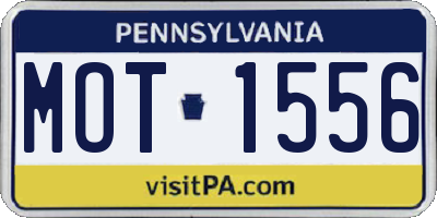 PA license plate MOT1556