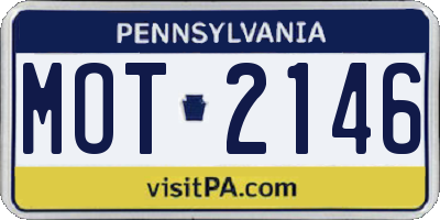 PA license plate MOT2146