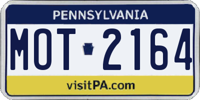 PA license plate MOT2164