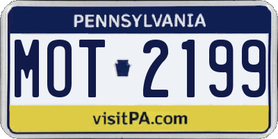 PA license plate MOT2199