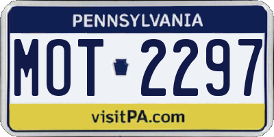PA license plate MOT2297