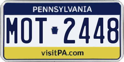 PA license plate MOT2448