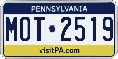 PA license plate MOT2519