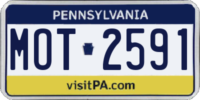 PA license plate MOT2591