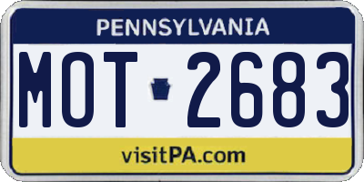PA license plate MOT2683