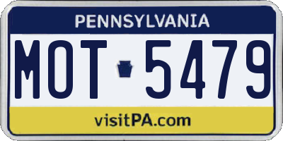 PA license plate MOT5479