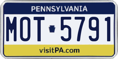 PA license plate MOT5791