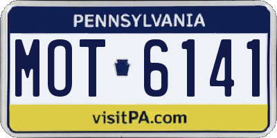 PA license plate MOT6141