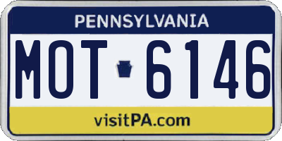 PA license plate MOT6146
