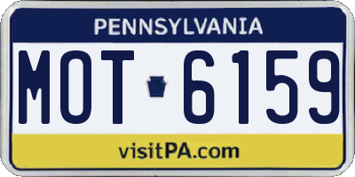 PA license plate MOT6159