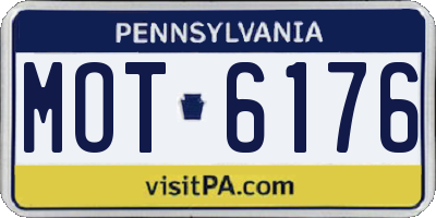 PA license plate MOT6176