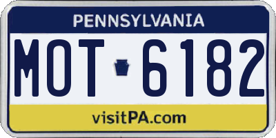 PA license plate MOT6182