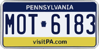 PA license plate MOT6183