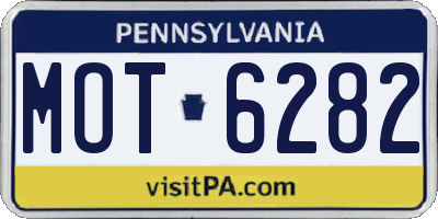 PA license plate MOT6282