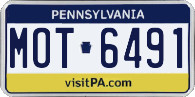 PA license plate MOT6491