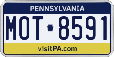 PA license plate MOT8591