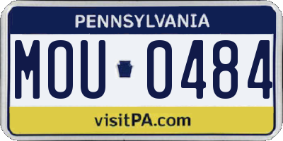 PA license plate MOU0484