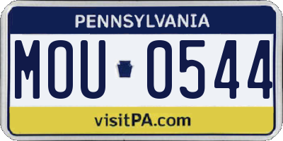 PA license plate MOU0544