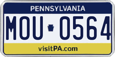 PA license plate MOU0564