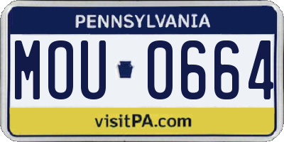 PA license plate MOU0664