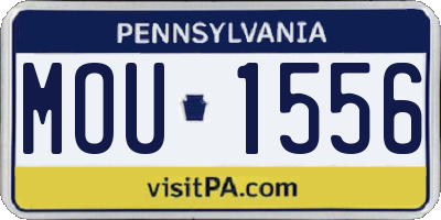 PA license plate MOU1556