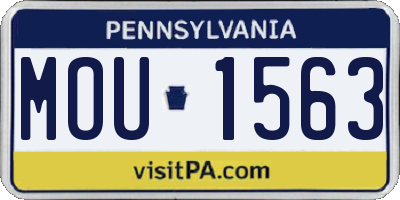 PA license plate MOU1563