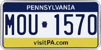 PA license plate MOU1570